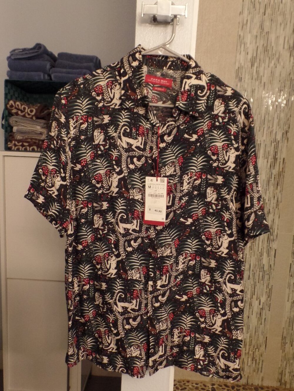 ZARA MAN Mens Short Sleeve Shirt - NWT - Medium